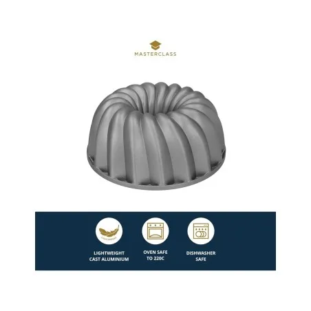Forma de bolo decorativa em alumínio fundido antiaderente MasterClass Swirl - Mimocook