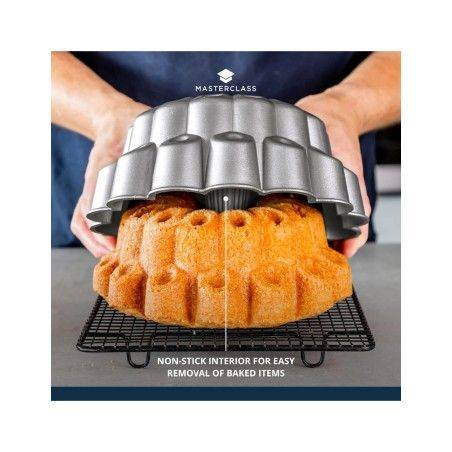 MasterClass Molde de aluminio fundido antiadherente para tartas decorativas, con pisos | Kitchen Craft | Mimocook