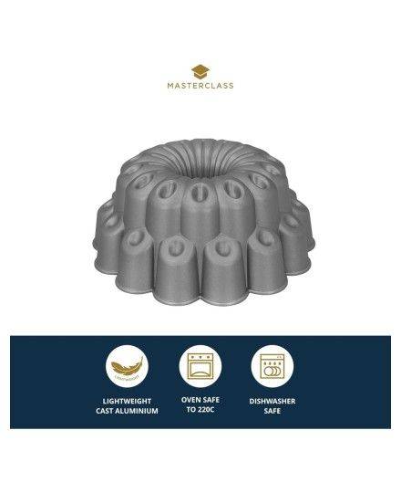 MasterClass Molde de aluminio fundido antiadherente para tartas decorativas, con pisos | Kitchen Craft | Mimocook