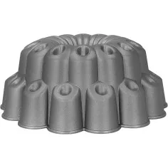 MasterClass Molde de aluminio fundido antiadherente para tartas decorativas, con pisos