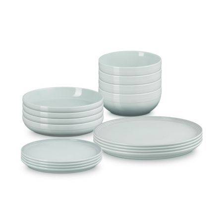 Le Creuset 16-teiliges Coupe Geschirrset Sea Salt | Le Creuset | Mimocook