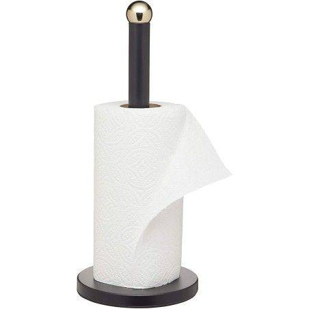 MasterClass Stainless Steel Matt Black and Brass Finish Towel Holder | Kitchen Craft | Mimocook