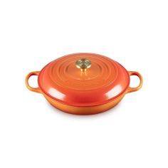 Le Creuset Flamme Dorée Shallow Casserole 30cm