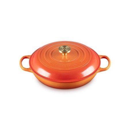 Le Creuset Flamme Dorée Shallow Casserole 30cm | Le Creuset | Mimocook