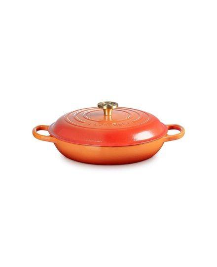 Le Creuset Flamme Dorée Shallow Casserole 30cm | Le Creuset | Mimocook