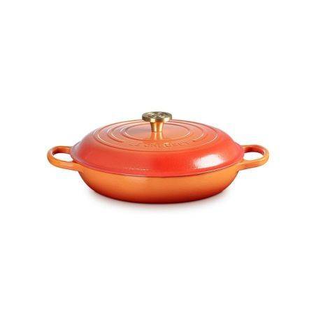 Le Creuset Flamme Dorée Shallow Casserole 30cm | Le Creuset | Mimocook