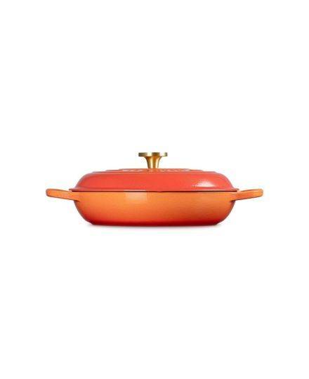 Le Creuset Flamme Dorée Shallow Casserole 30cm | Le Creuset | Mimocook