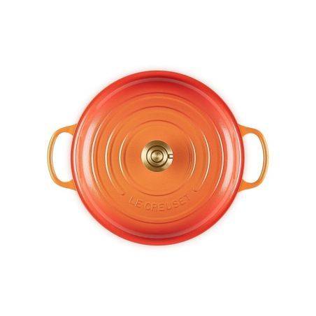 Le Creuset Flamme Dorée Shallow Casserole 30cm | Le Creuset | Mimocook