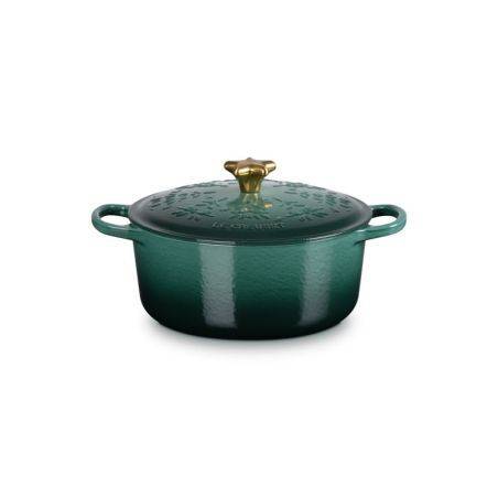 Cocotte com Relevos de Natal e Pega em Estrela 24cm Le Creuset | Le Creuset | Mimocook