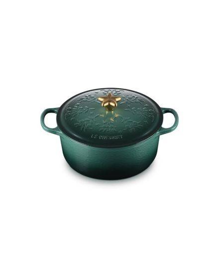 Cocotte com Relevos de Natal e Pega em Estrela 24cm Le Creuset | Le Creuset | Mimocook