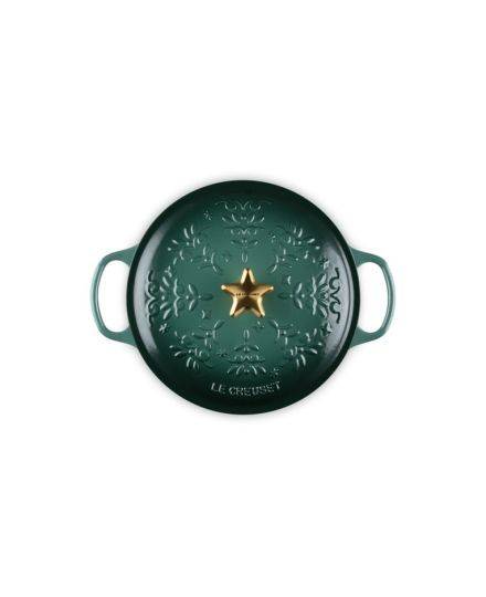 Cocotte com Relevos de Natal e Pega em Estrela 24cm Le Creuset | Le Creuset | Mimocook