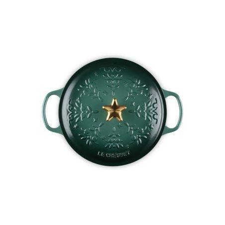 Cocotte com Relevos de Natal e Pega em Estrela 24cm Le Creuset | Le Creuset | Mimocook