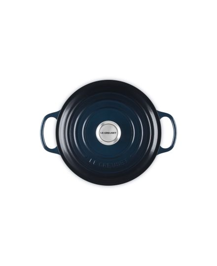 Le Creuset 24cm Runder Bräter mit schwarzer Innenemaille aus Gusseisen | Le Creuset | Mimocook