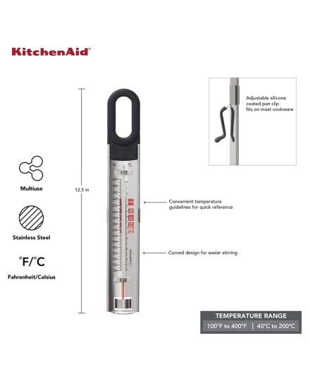 KitchenAid Clip-On Cooking Thermometer for Oil, Sugar and Jam | KitchenAid | Mimocook