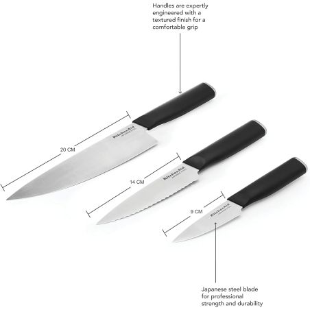 KitchenAid Conjunto de Facas Classic 3 Peças | KitchenAid | Mimocook