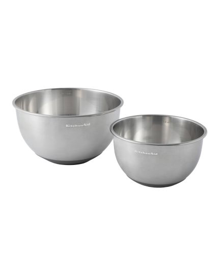 KitchenAid Stainless-Steel Mixing Bowls with Lids (Set of 2) | KitchenAid | Mimocook