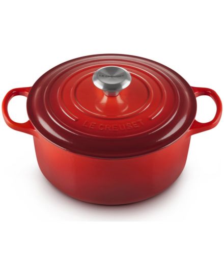 Le Creuset 24cm Runder Bräter mit schwarzer Innenemaille aus Gusseisen | Le Creuset | Mimocook