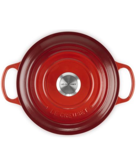 Le Creuset 24cm Runder Bräter mit schwarzer Innenemaille aus Gusseisen | Le Creuset | Mimocook