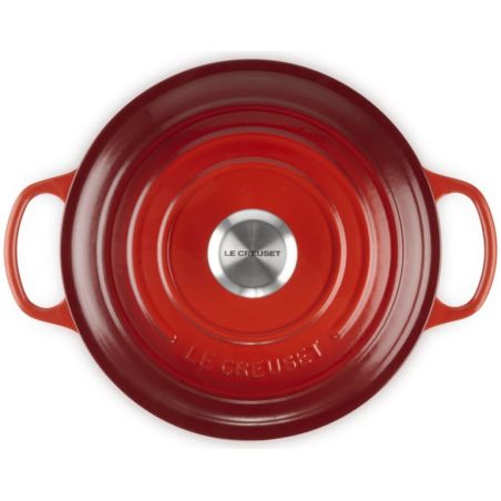 Le Creuset 24cm Runder Bräter mit schwarzer Innenemaille aus Gusseisen | Le Creuset | Mimocook