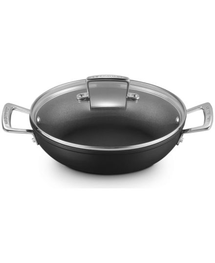 Cacerola baja de aluminio antiadherente con tapa de vidrio Le Creuset
