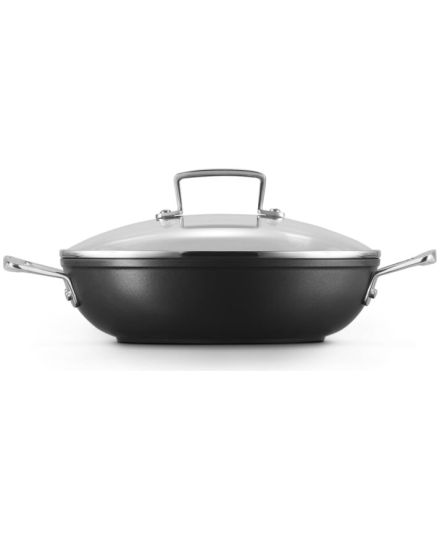 Cacerola baja de aluminio antiadherente con tapa de vidrio Le Creuset