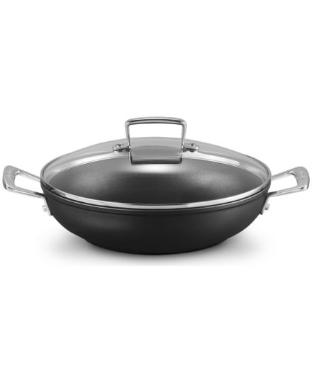 Cacerola baja de aluminio antiadherente con tapa de vidrio Le Creuset