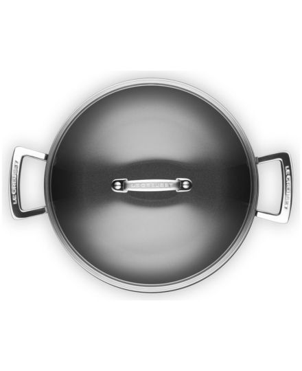 Cacerola baja de aluminio antiadherente con tapa de vidrio Le Creuset