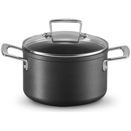 Faitout Anti-Adhérent Les Forgées avec Couvercle Verre Le Creuset