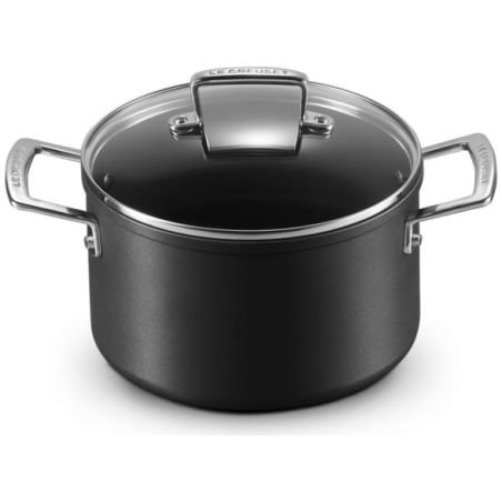 Faitout Anti-Adhérent Les Forgées avec Couvercle Verre Le Creuset