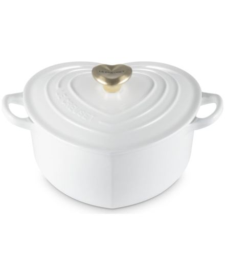 Le Creuset Herzbräter mit Herzknopf aus Gusseisen