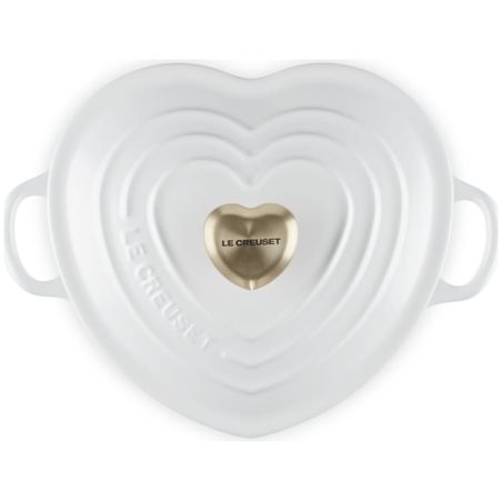 Cocotte Cœur en fonte émaillée avec bouton cœur Le Creuset