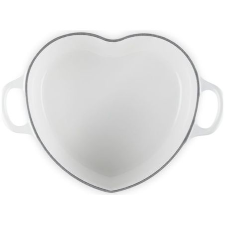 Le Creuset Herzbräter mit Herzknopf aus Gusseisen