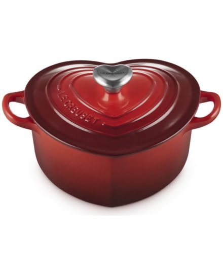 Cocotte Cœur en fonte émaillée avec bouton cœur Le Creuset