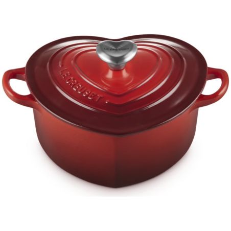 Cocotte corazón de hierro fundido con pomo en forma de corazón Le Creuset