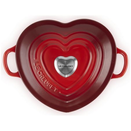 Cocotte corazón de hierro fundido con pomo en forma de corazón Le Creuset