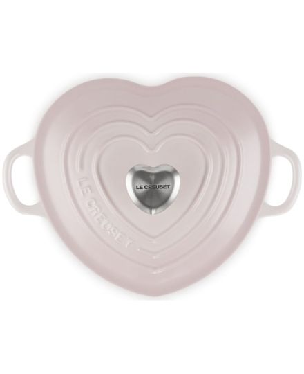 Cocotte Cœur en fonte émaillée avec bouton cœur Le Creuset