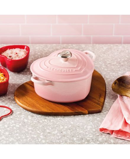 Cocotte corazón de hierro fundido con pomo en forma de corazón Le Creuset