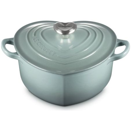 Le Creuset Herzbräter mit Herzknopf aus Gusseisen