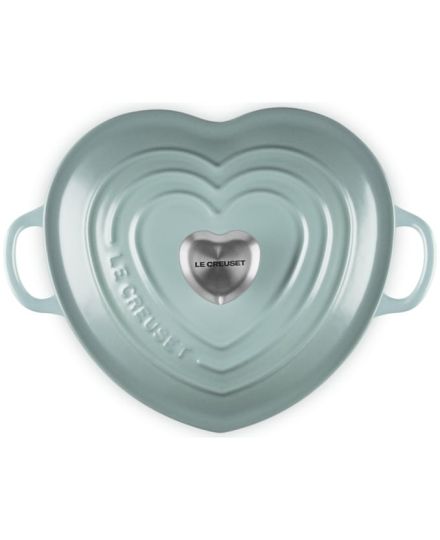 Le Creuset Herzbräter mit Herzknopf aus Gusseisen
