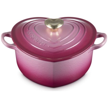 Cocotte Cœur en fonte émaillée avec bouton cœur Le Creuset
