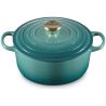 Le Creuset 24cm Runder Bräter mit schwarzer Innenemaille aus Gusseisen