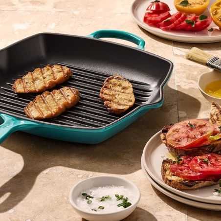Sartén skillet cuadrada grill de hierro fundido 26cm Le Creuset