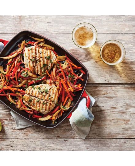 Le Creuset 30cm Flache rechteckige Grillplatte aus Gusseisen | Le Creuset | Mimocook