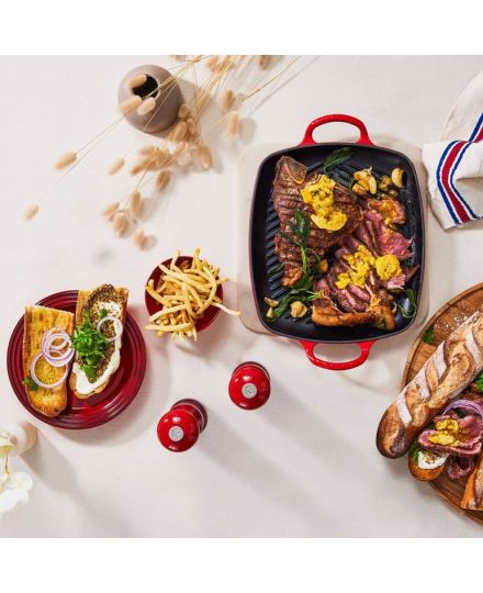 Le Creuset 30cm Flache rechteckige Grillplatte aus Gusseisen | Le Creuset | Mimocook