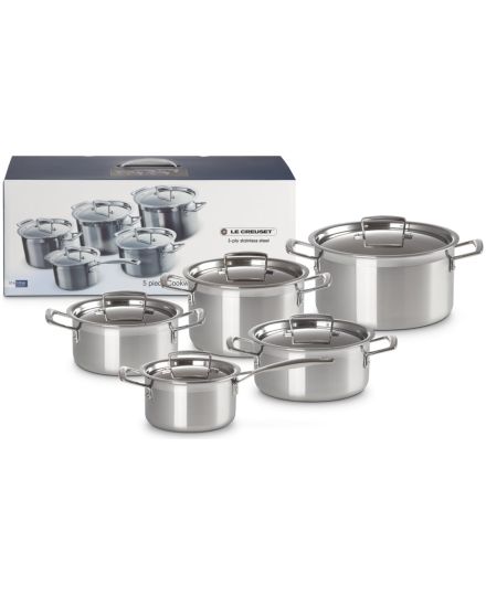 Le Creuset Set de 5 Pièces Inox Classique | Le Creuset | Mimocook