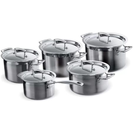 Le Creuset 3-ply Stainless Steel 5-piece Cookware Set | Le Creuset | Mimocook