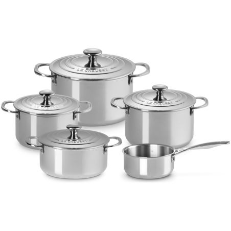 Le Creuset 5-teiliges Topfset aus 3-ply PLUS Edelstahl | Le Creuset | Mimocook