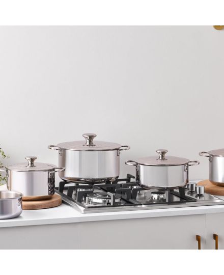 Le Creuset 3-Ply Plus Stainless Steel Saucepan Set - 5 Pieces | Le Creuset | Mimocook
