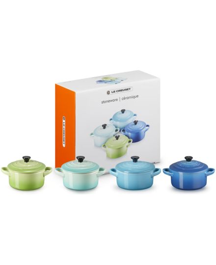 Le Creuset Set de 4 mini-cocottes Brise Marine en céramique | Le Creuset | Mimocook