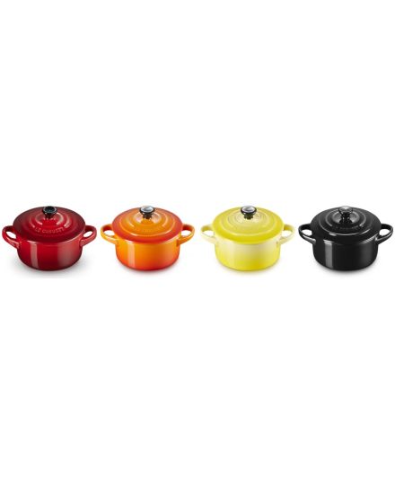 Le Creuset Set 4 Mini Cocottes Fogo e Chama em Cerâmica de Grés | Le Creuset | Mimocook